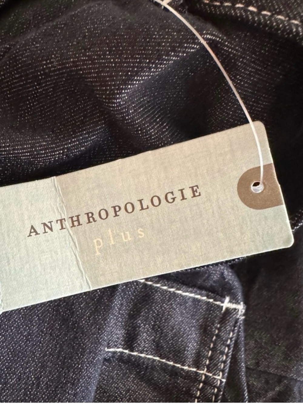NWT Anthropologie x Maeve-Colette Black Denim Wrap Jumpsuit.Size 24W - Picture 9 of 13